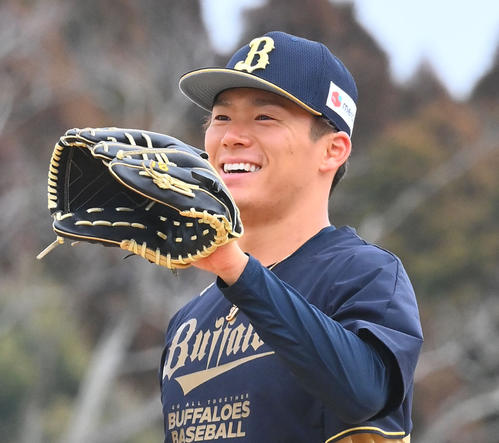 オリックス山本（2022年2月3日撮影）