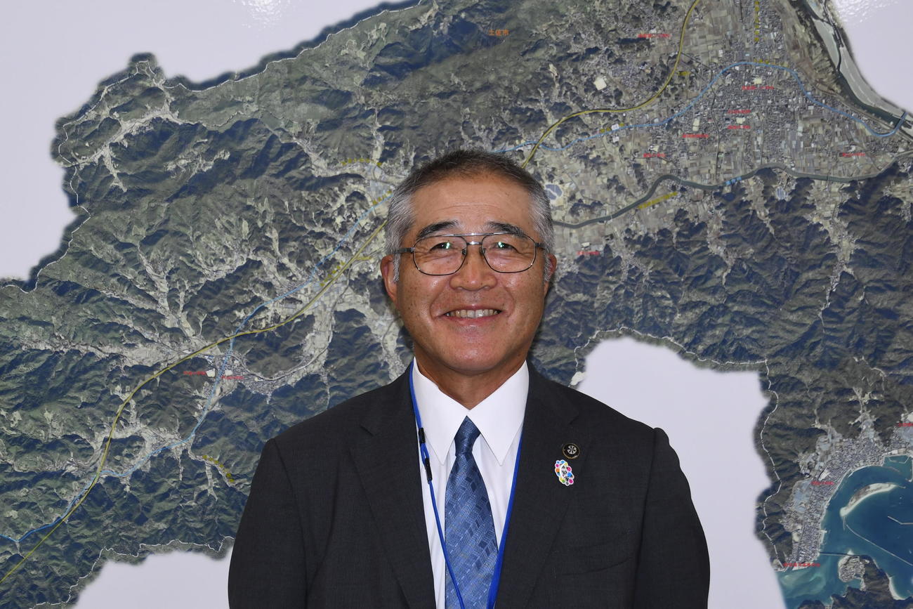 板原啓文土佐市長（2021年10月14日撮影・中野椋）