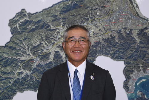 板原啓文土佐市長（2021年10月14日撮影・中野椋）
