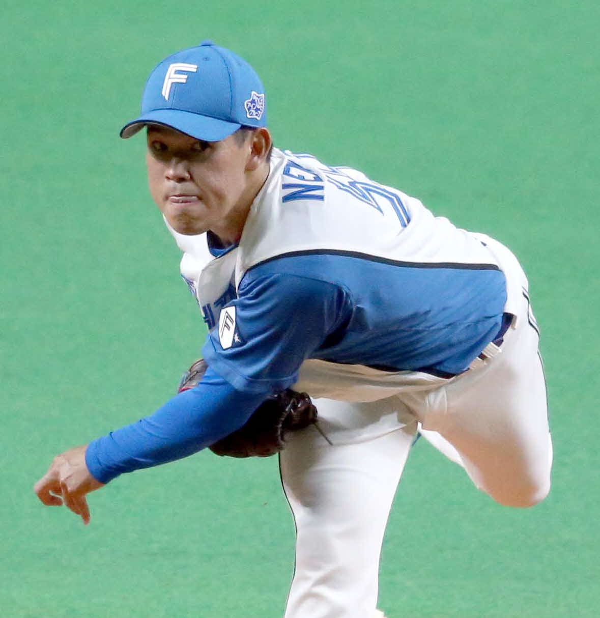 巨人戦に先発し、プロ初勝利を挙げた日本ハム根本（2022年5月29日撮影）