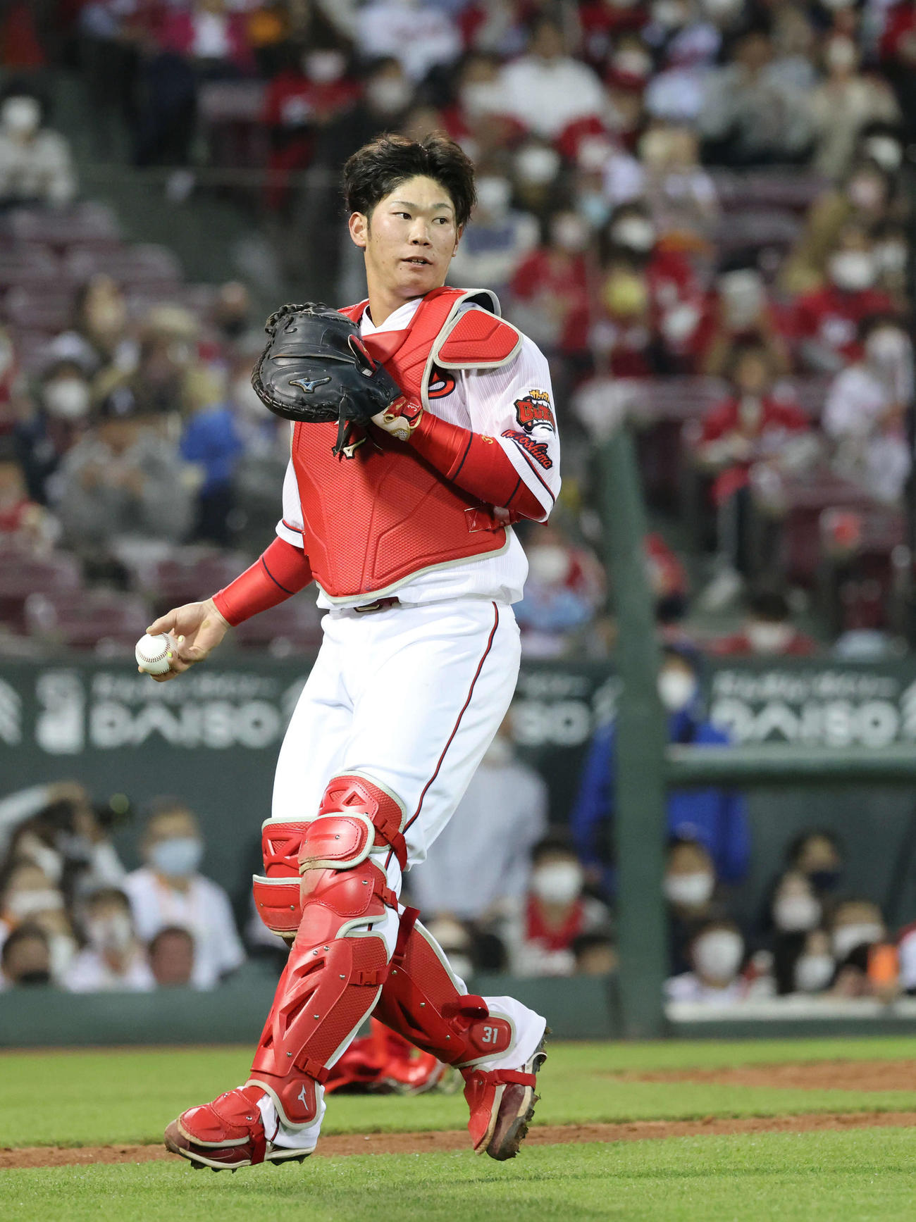広島・坂倉将吾（2022年4月7日撮影）