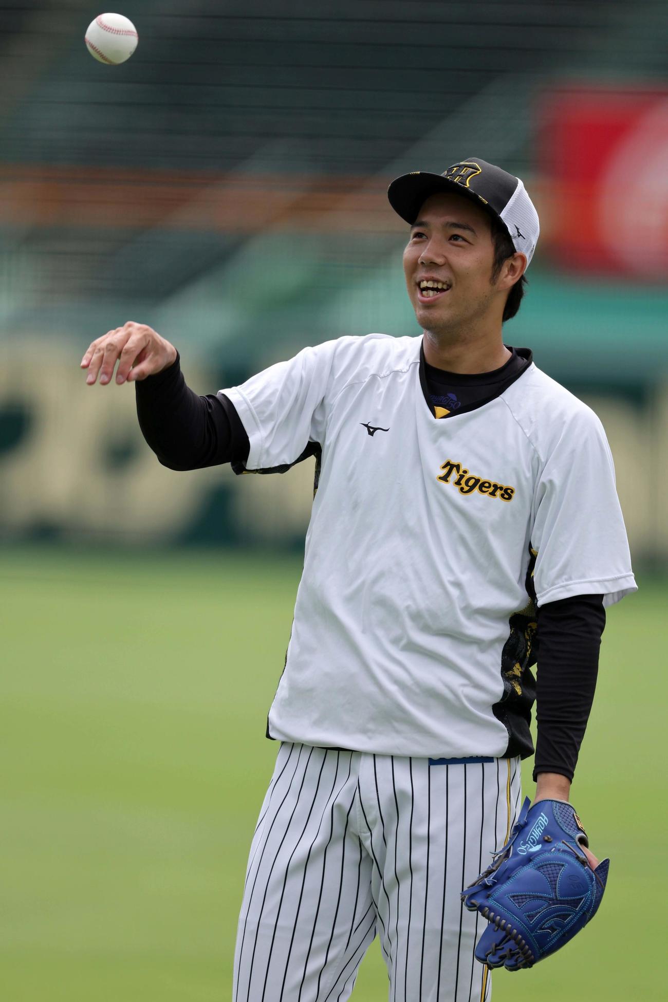 阪神青柳晃洋（2022年7月11日撮影）