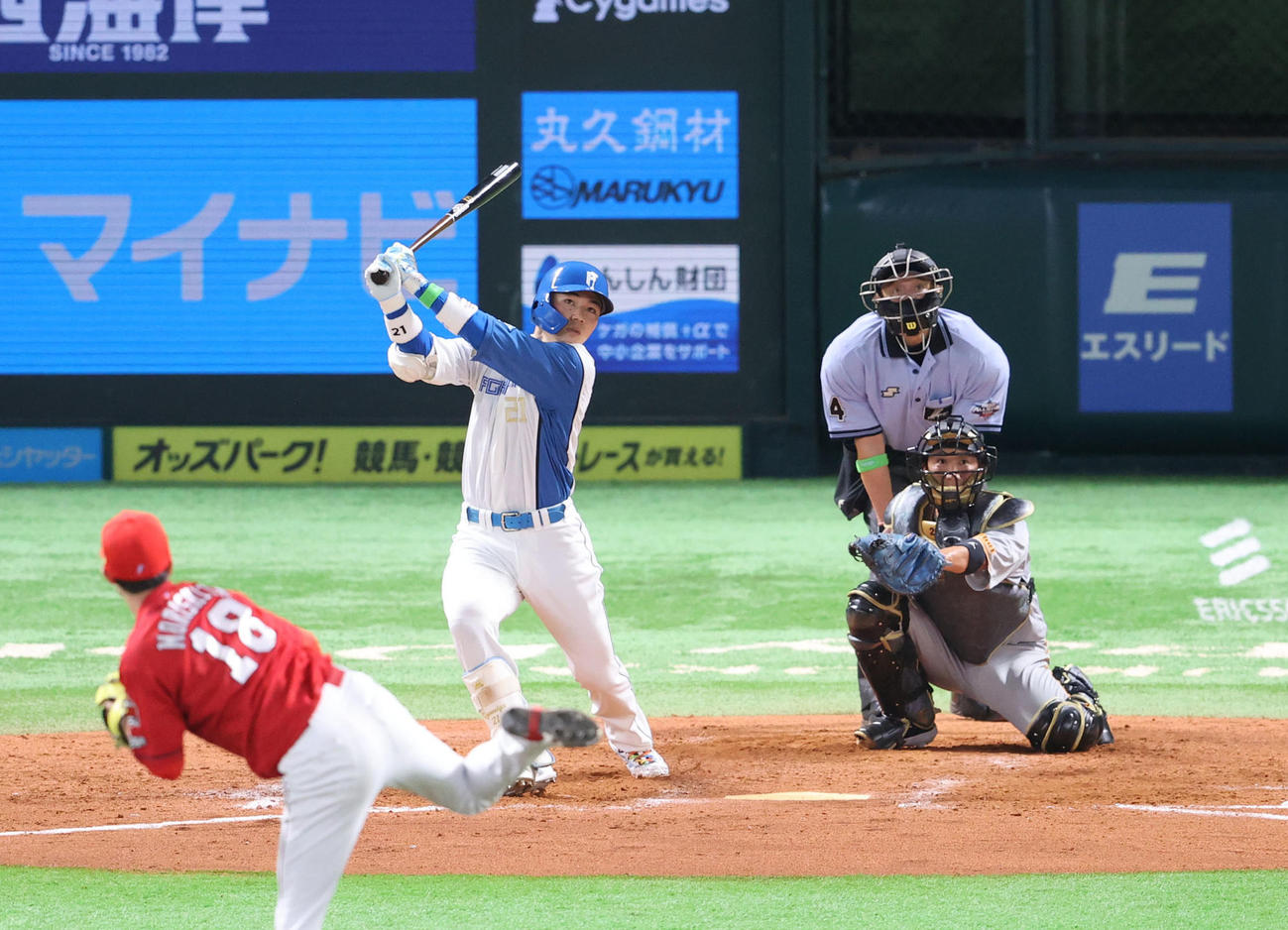 7月26日、オールスター第1戦の9回にサヨナラ本塁打を放つ清宮幸太郎