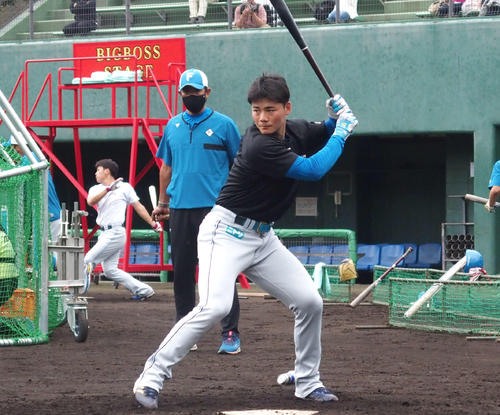 日本ハム清宮幸太郎（2022年11月15日撮影）