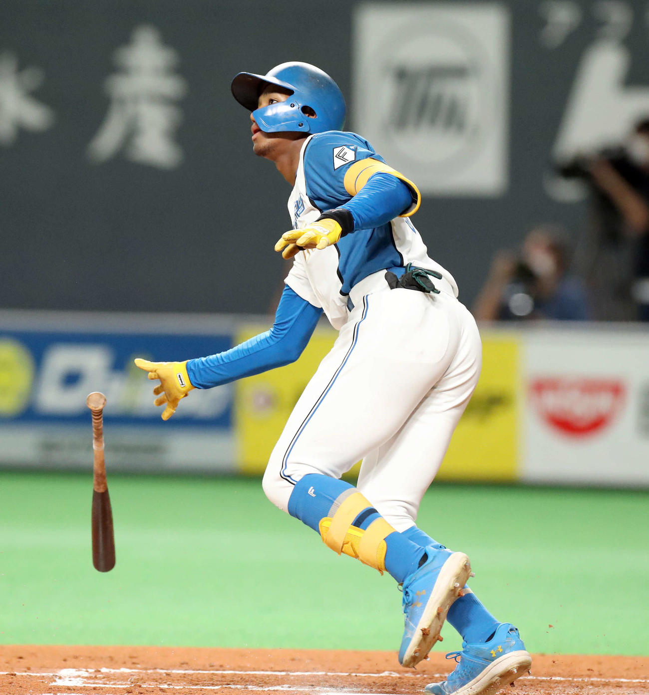 日本ハム万波中正（2022年8月27日撮影）