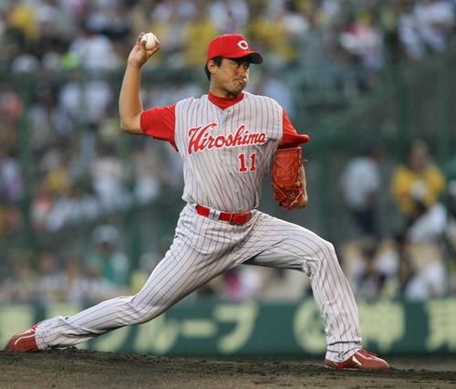 広島時代の小山田保裕（2007年8月28日）