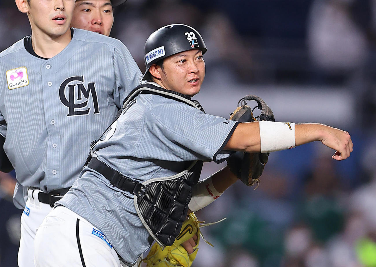 ロッテ佐藤都志也（2022年9月2日撮影）