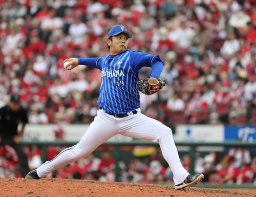 広島戦で最後をピシャリと締めたDeNA山崎康晃(2023年4月23日)