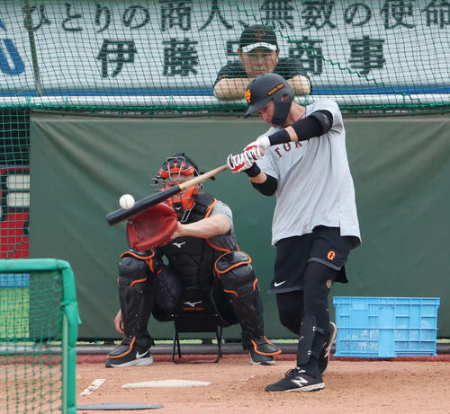 巨人萩尾匡也（2023年4月21日撮影）