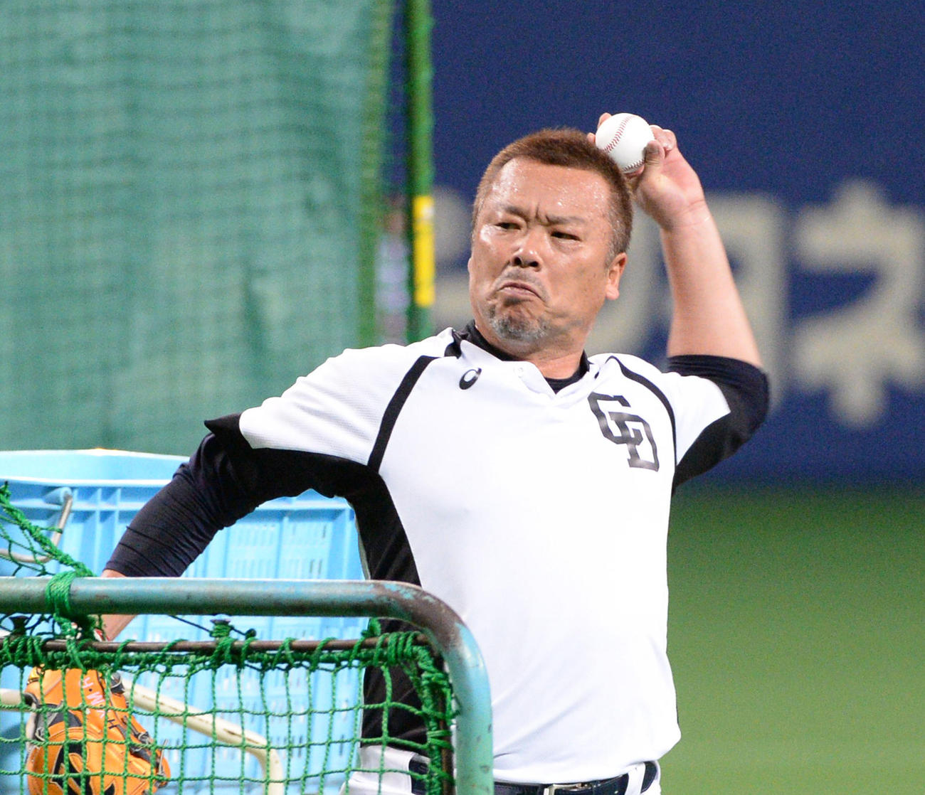15年、中日打撃投手時代の清水治美さん
