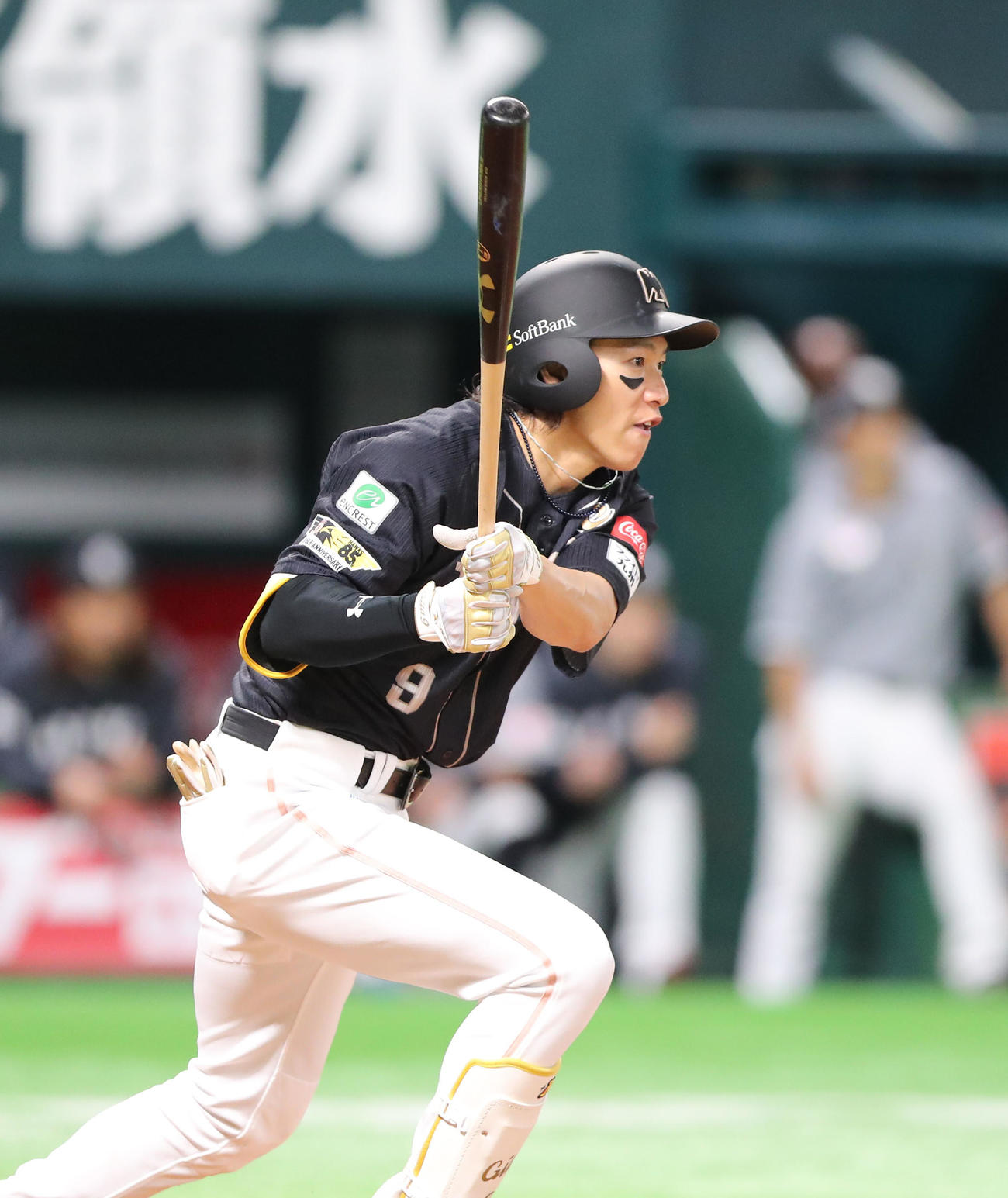 12回裏ソフトバンク1死一、三塁、柳田は右前サヨナラ適時打を放つ（撮影・梅根麻紀）