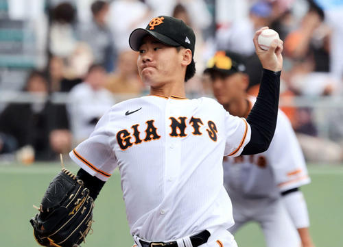 巨人井上温大（2023年2月25日撮影）