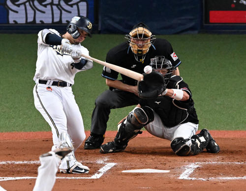 オリックス森友哉（2023年10月21日撮影）