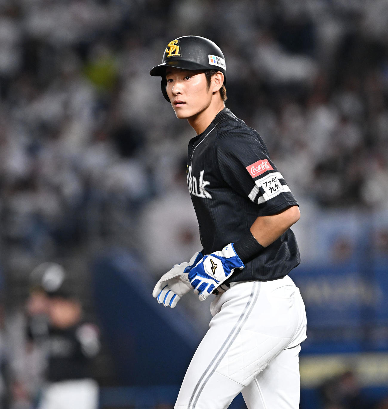 ソフトバンク上林誠知（2023年10月16日撮影）