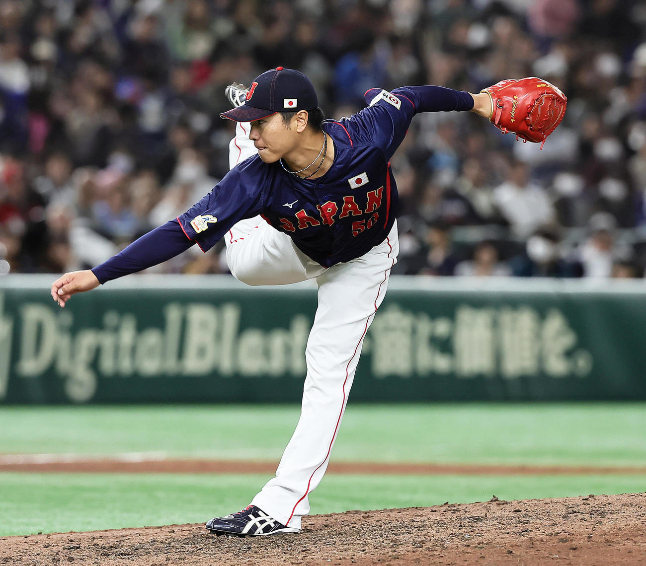 アジアプロ野球チャンピオンシップ　日本対オーストラリア　9回から登板した清水（2023年11月18日）