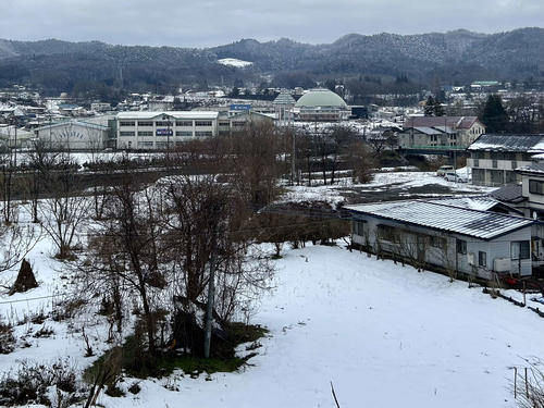 一面銀世界の岩手・一戸町（撮影・黒須亮）