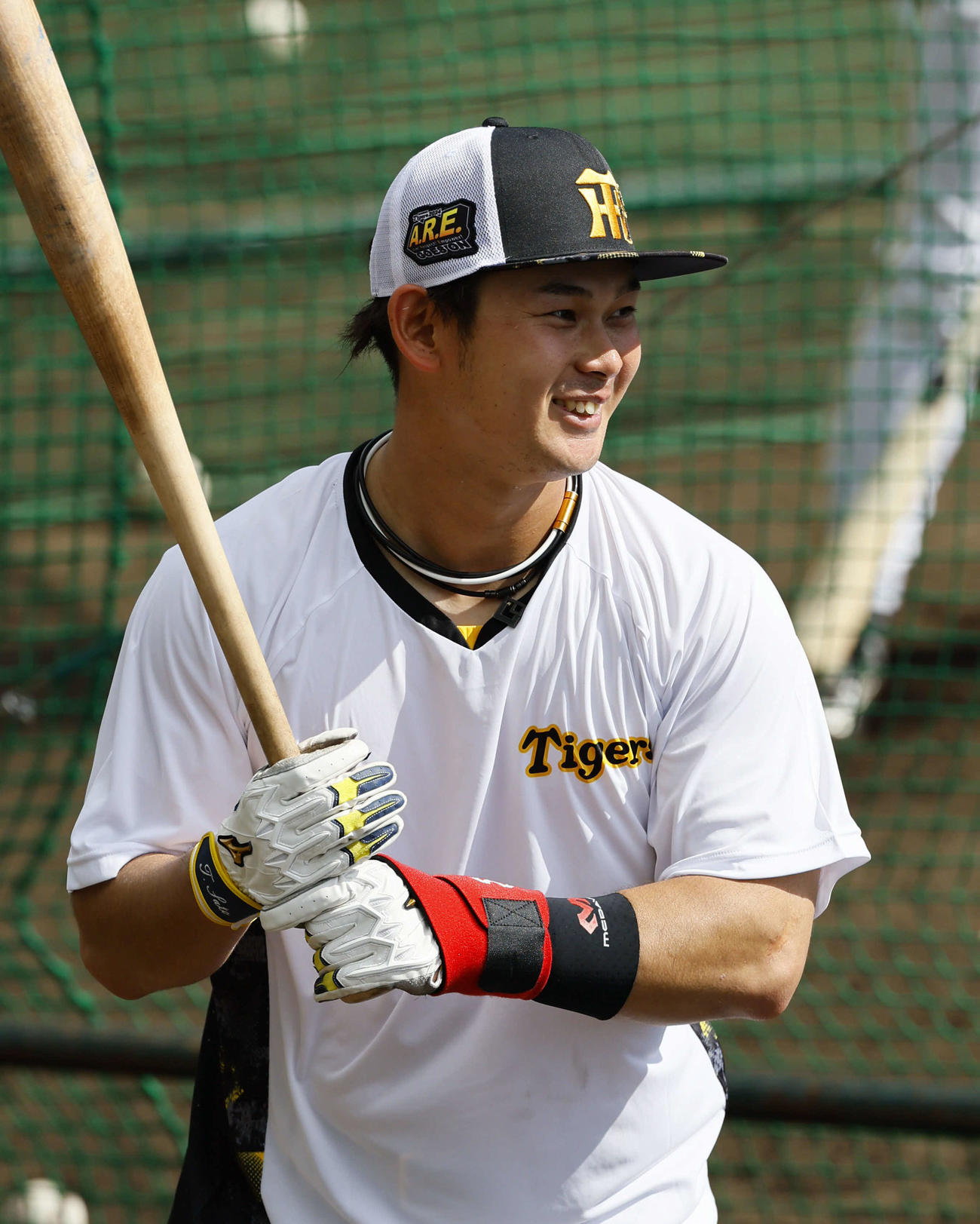 阪神野口恭佑（2024年2月2日撮影）