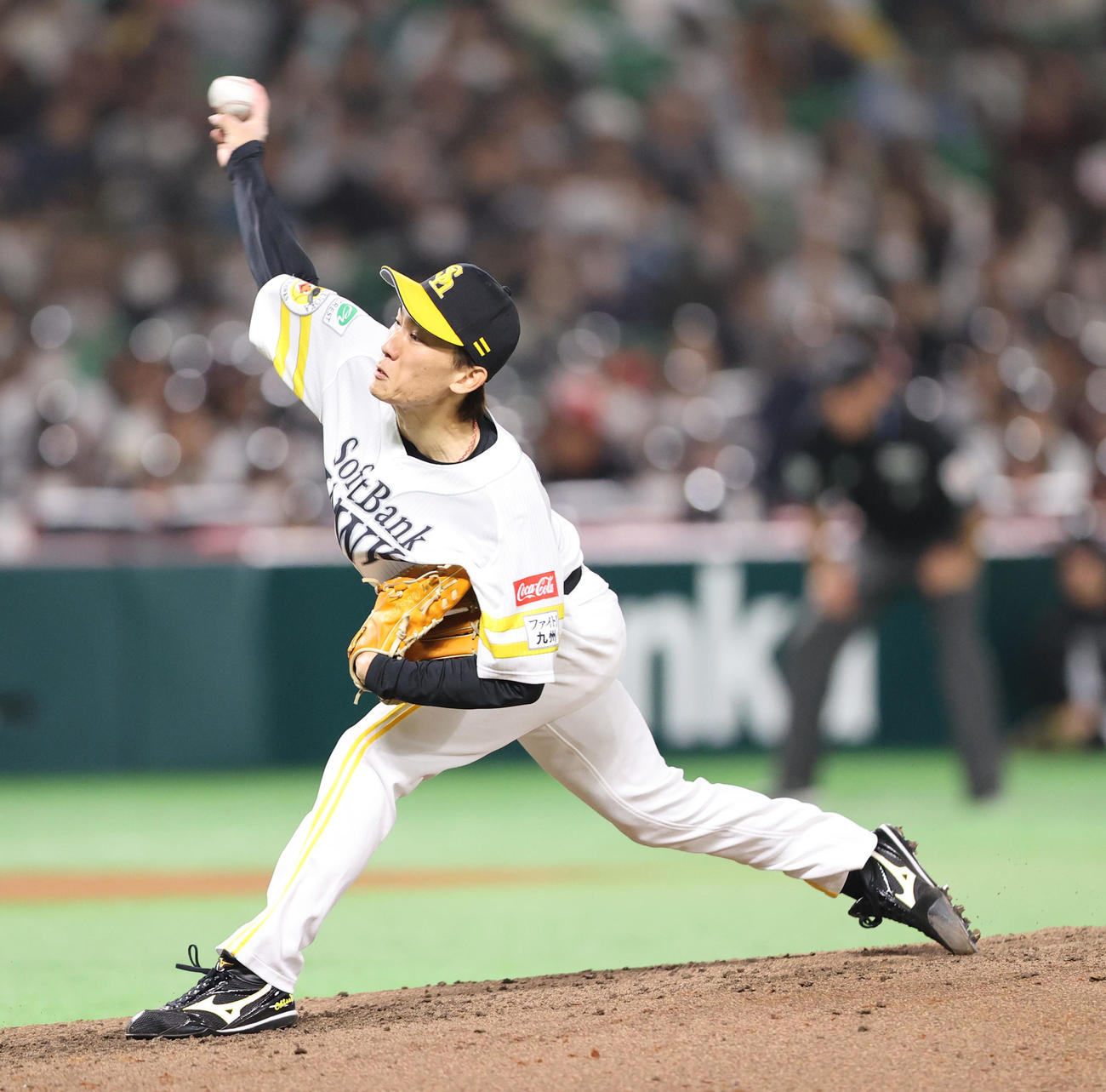 ソフトバンク対巨人　先発・大津（撮影・梅根麻紀）