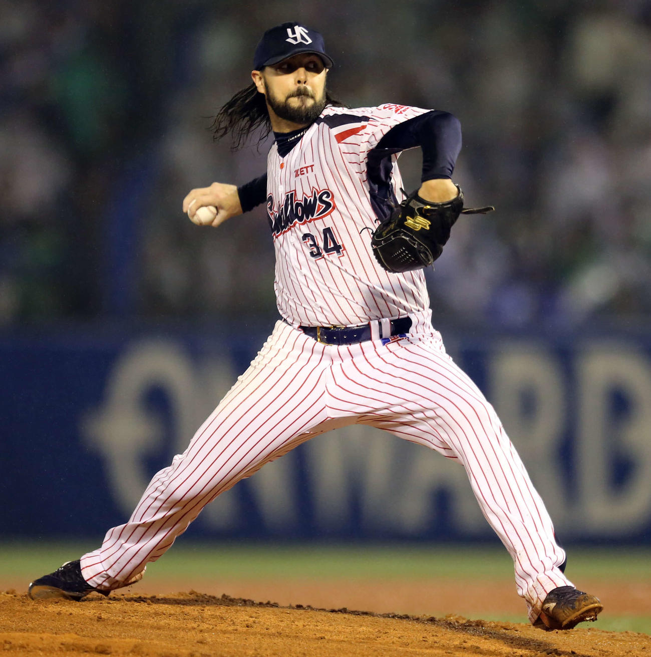 ヤクルト選手時代のバーネット（2015年10月16日撮影）