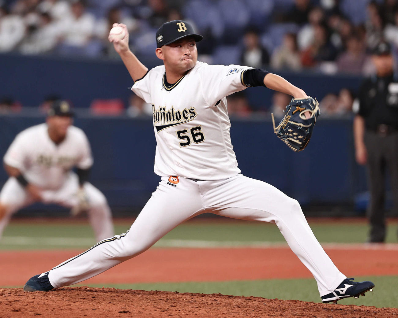 オリックス小木田敦也（2024年4月9日撮影）