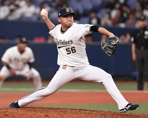 オリックス小木田敦也（2024年4月9日撮影）