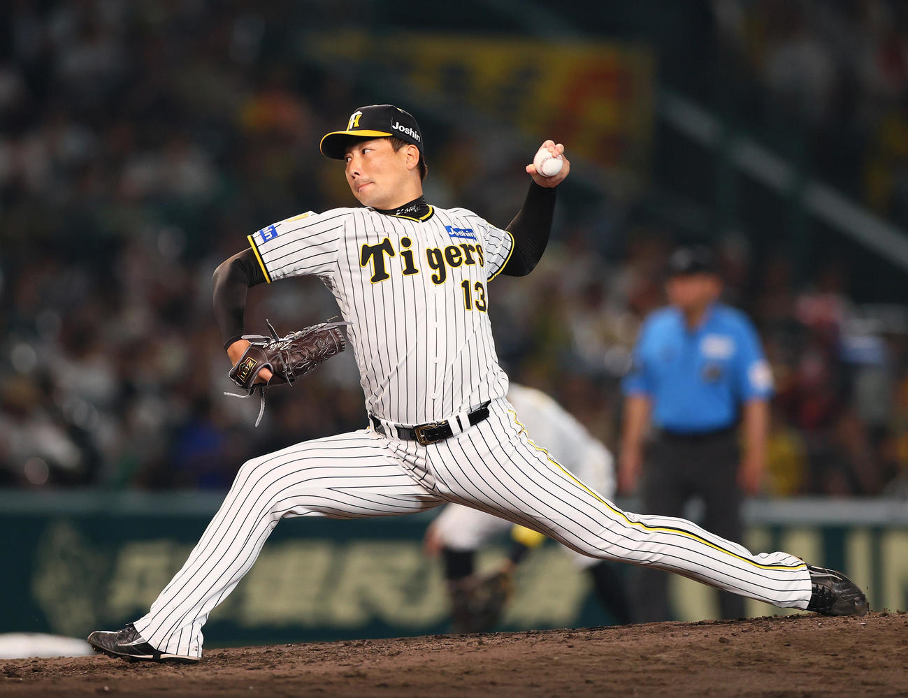 阪神岩崎優（2024年7月6日撮影）