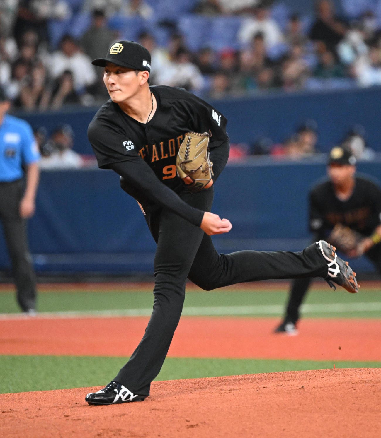 オリックス対西武　先発するオリックス高島（2024年8月8日撮影）