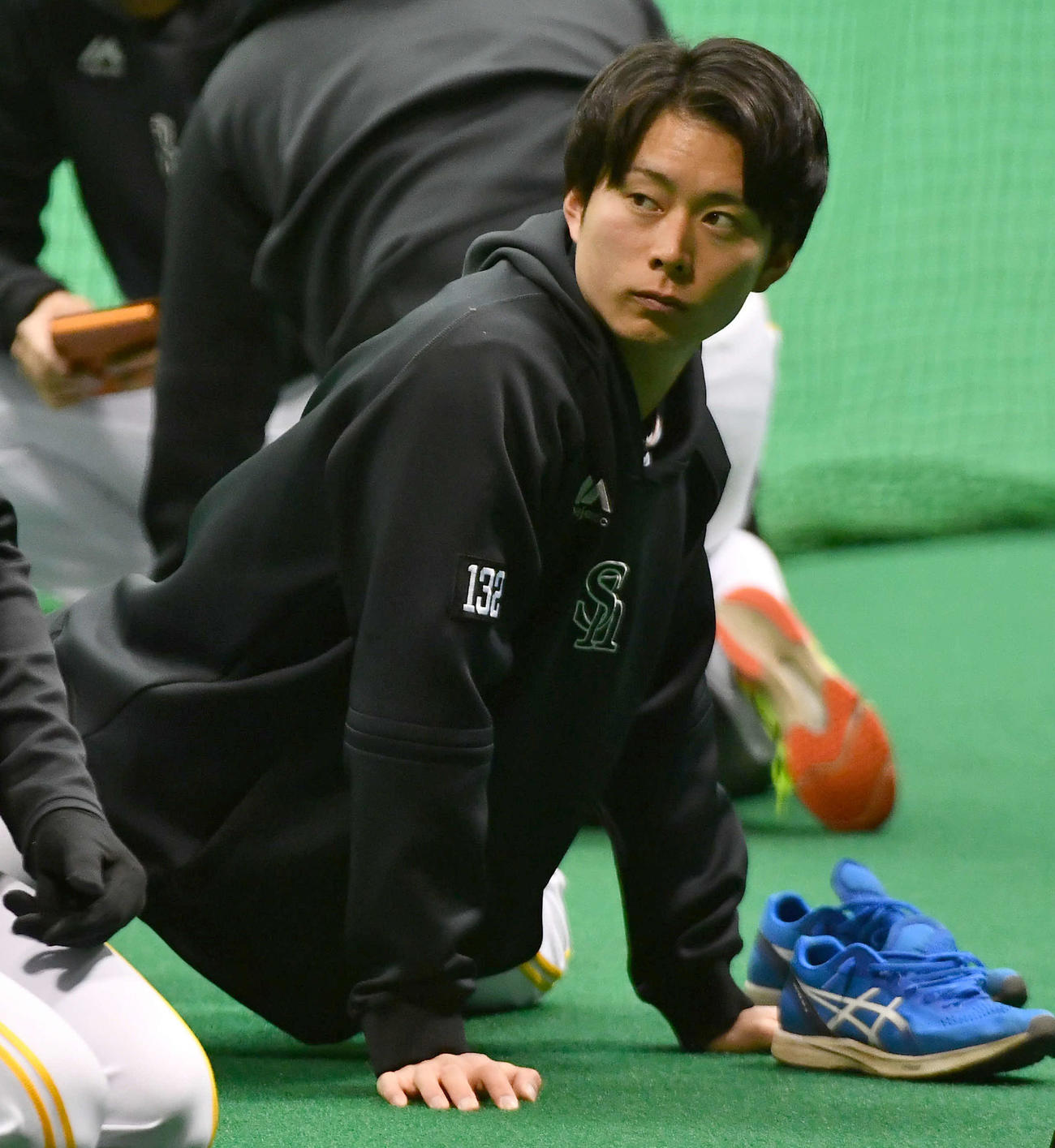 ソフトバンク川口冬弥（2025年2月11日撮影）