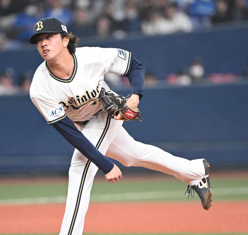 オリックス対DeNA 7回に登板するオリックス片山（撮影・和賀正仁）