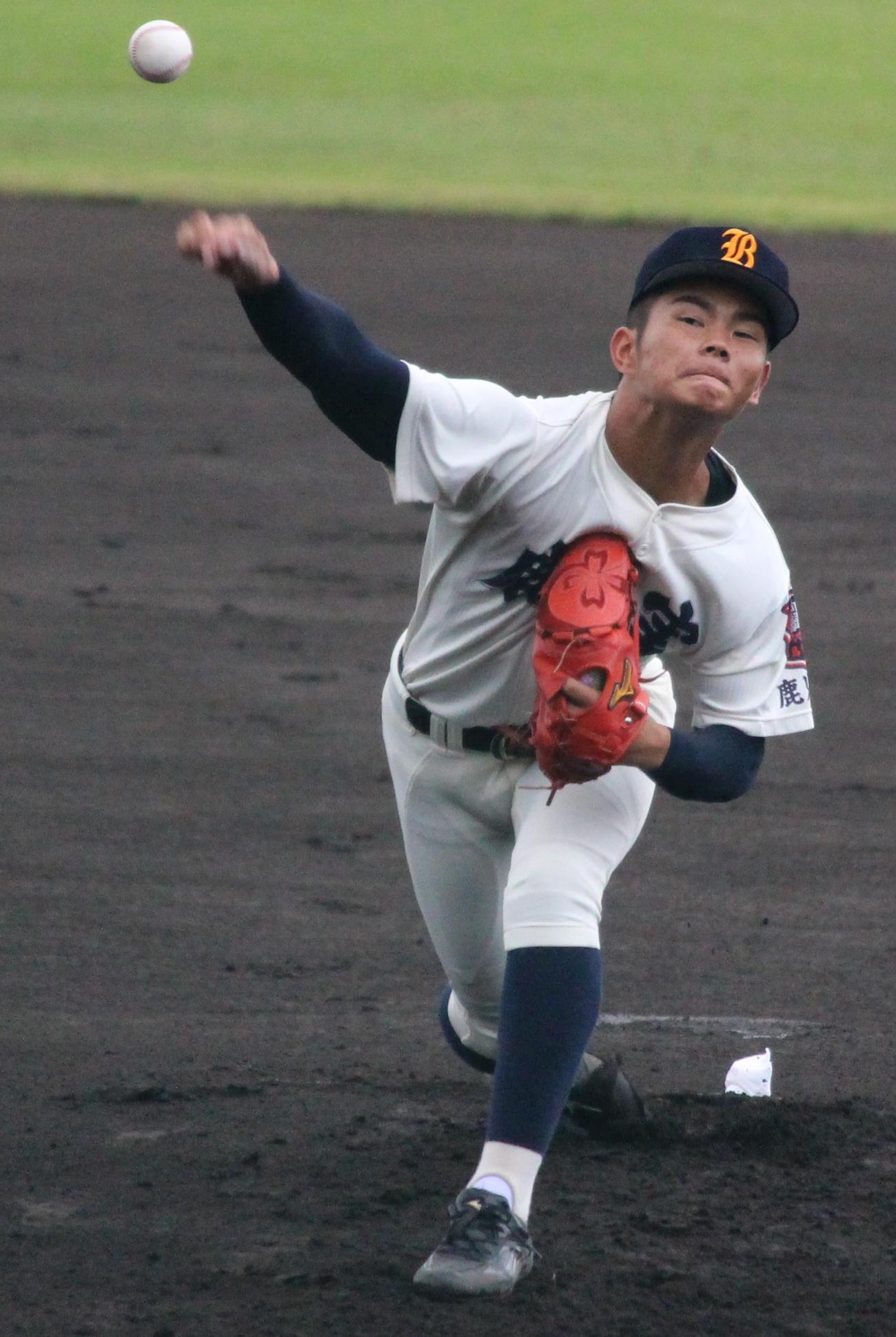 ソフトバンク大野稼頭央を兄に持つ鹿児島実・大野純之介（2024年10月26日撮影）