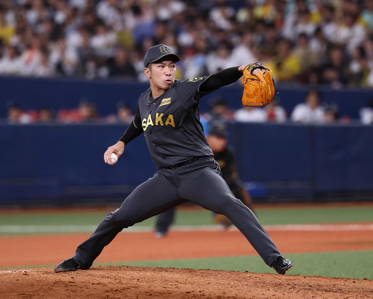 阪神石井大智（2025年8月19日撮影）