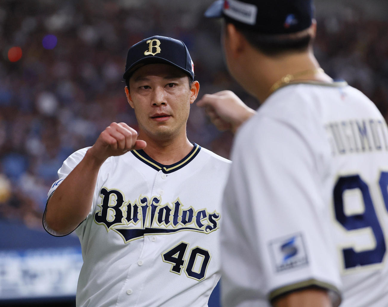 オリックス岩崎翔（2025年9月13日撮影）