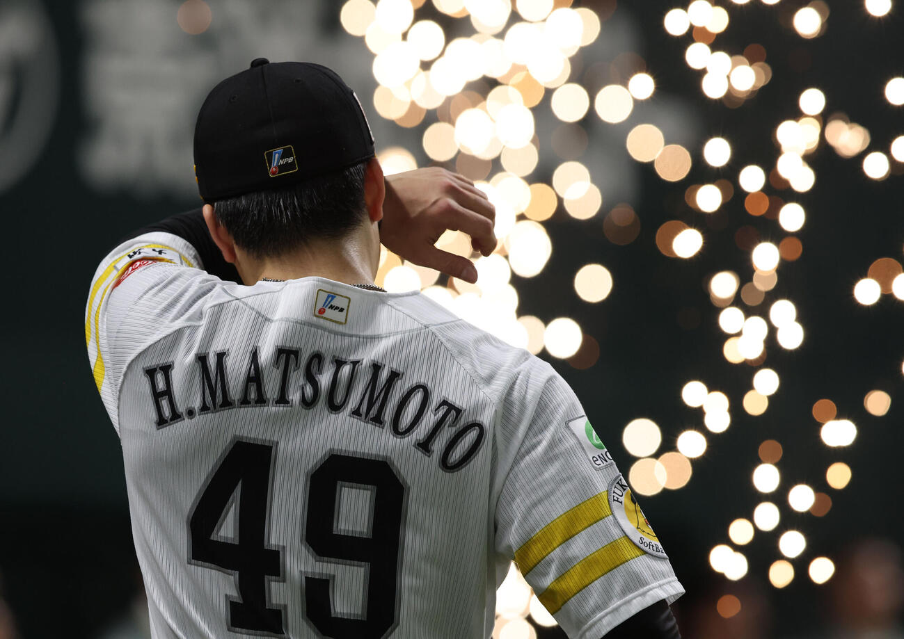 ソフトバンク対オリックス　先発のソフトバンク松本晴（撮影・梅根麻紀）