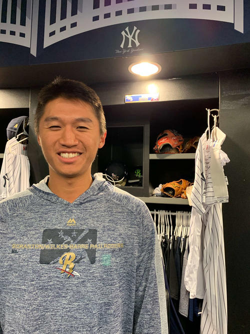 ヤンキース傘下の3Aスクラントンに所属する加藤はメジャー初昇格を目指し、ユーティリティープレーヤーとして奮闘している（撮影・佐井陽介）