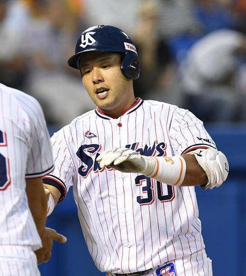 ヤクルト西田明央（2016年8月13日撮影）