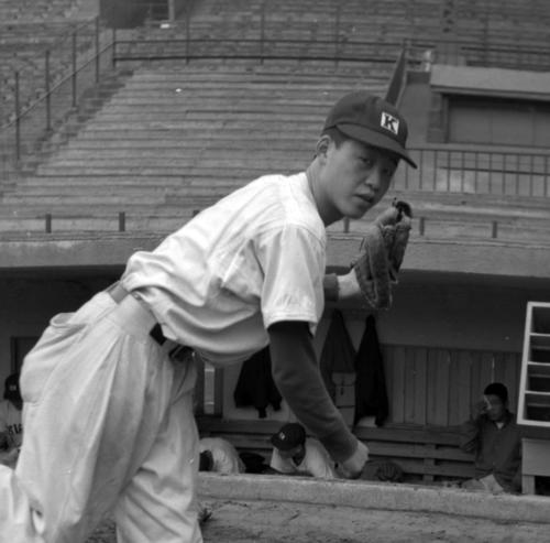 55年4月、第27回選抜高校野球で準優勝だった桐生・今泉喜一郎