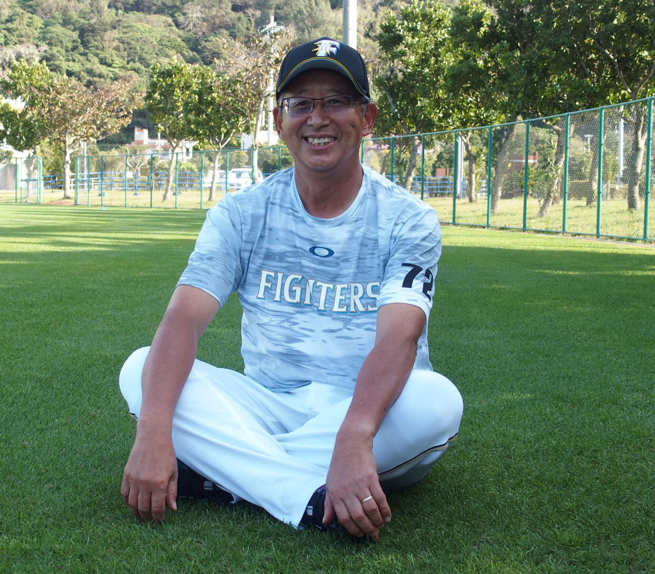 今季から指揮を執る日本ハム原田2軍監督（撮影・中島宙恵）