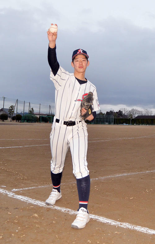 甲子園での快投を誓った柴田・谷木（撮影・佐藤究）