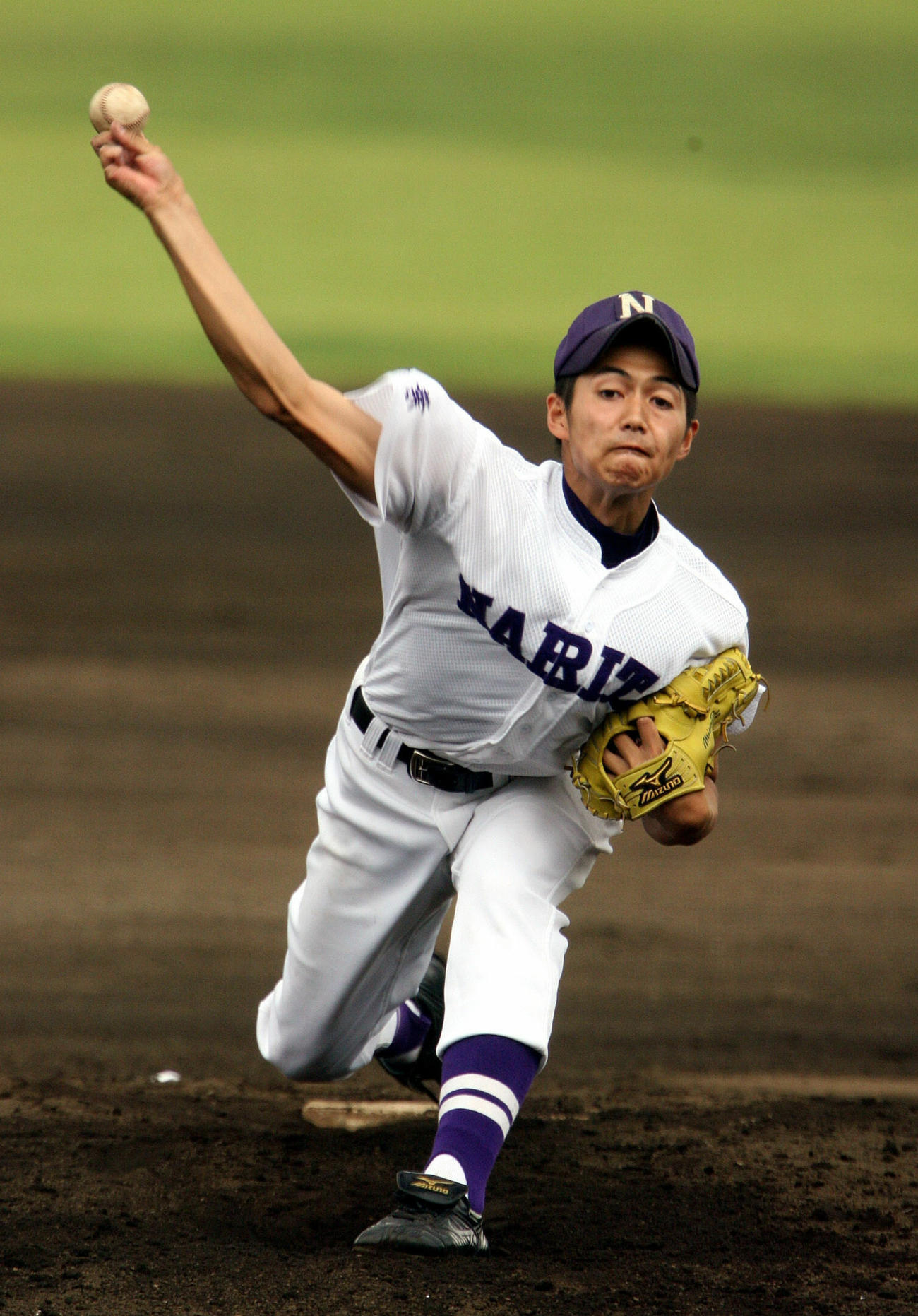 成田高時代の唐川侑己投手（07年7月撮影）