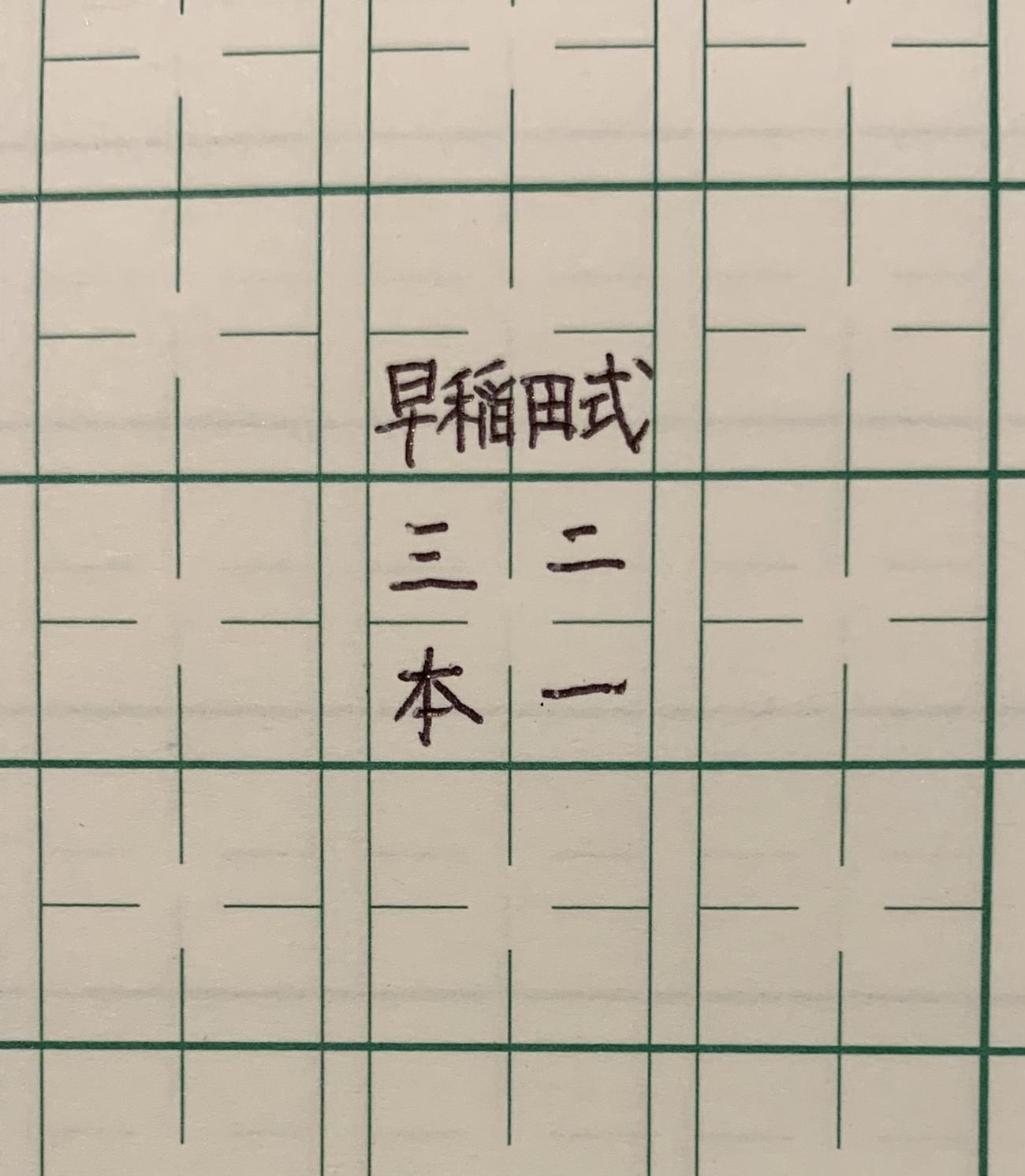 早稲田式が示す塁の位置