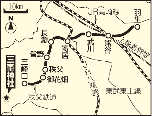 三峯神社の地図