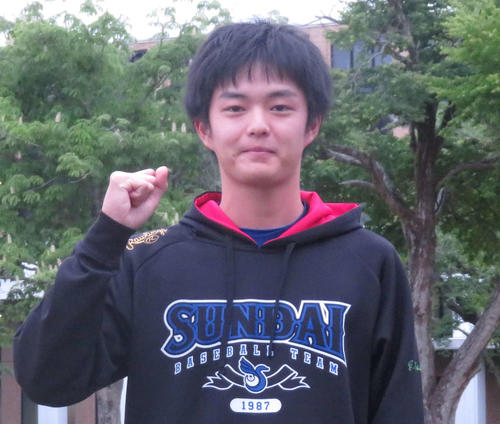 大船渡高OBの駿河台大・和田吟太さん