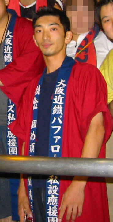 東京の近鉄応援団時代の礒部雅裕さん（本人提供、画像は一部加工）