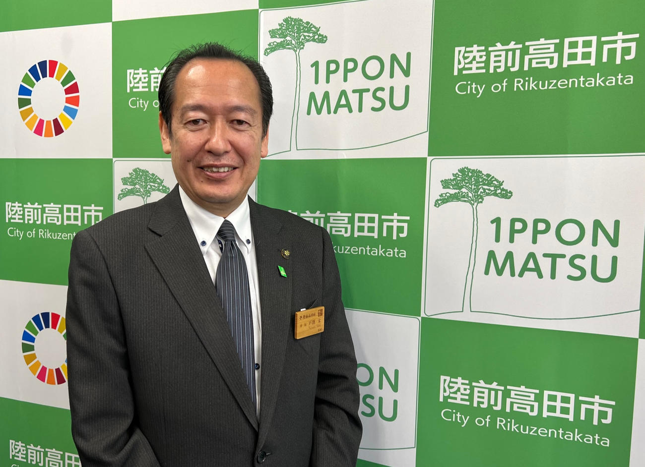 岩手・陸前高田市の戸羽太市長（撮影・金子真仁）