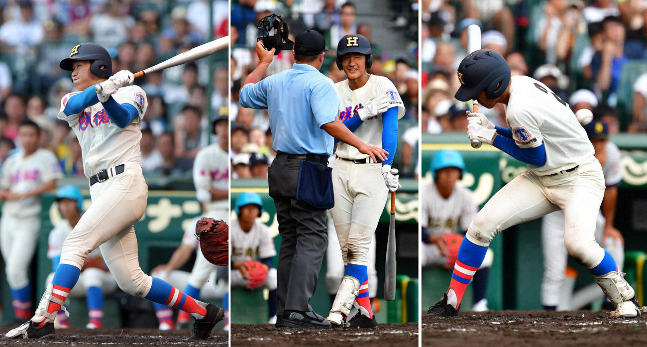 19年8月、明石商戦で投球が体に当たった花咲徳栄・菅原は、よけられたとして死球を辞退し、その後にソロ本塁打