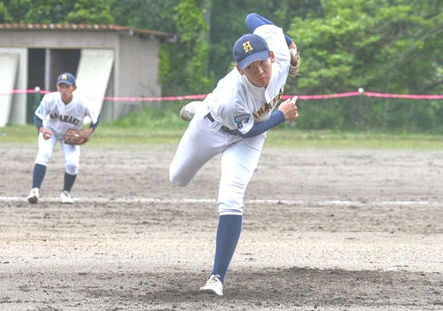 ロッテ佐々木朗を追い掛ける中学生、花巻シニアの金野快さん（家族提供）
