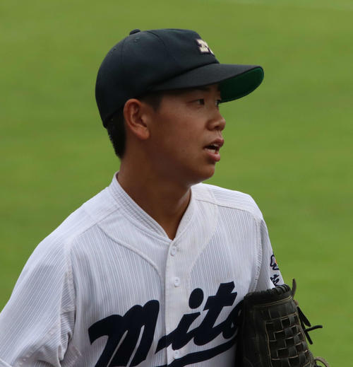 水戸商の2年生右腕、木村甲汰投手(撮影・村山玄)