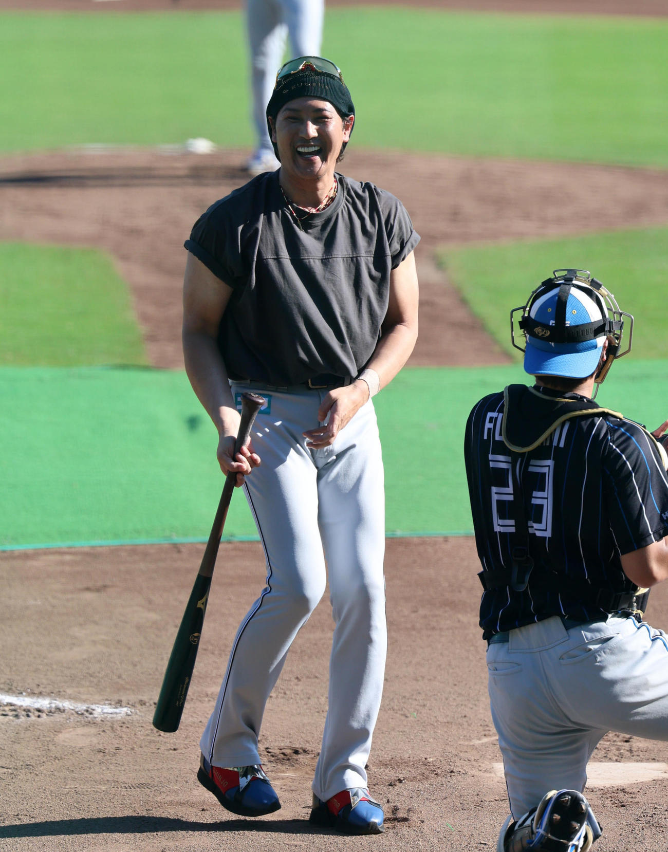 7月21日、笑顔を見せる新庄剛志監督