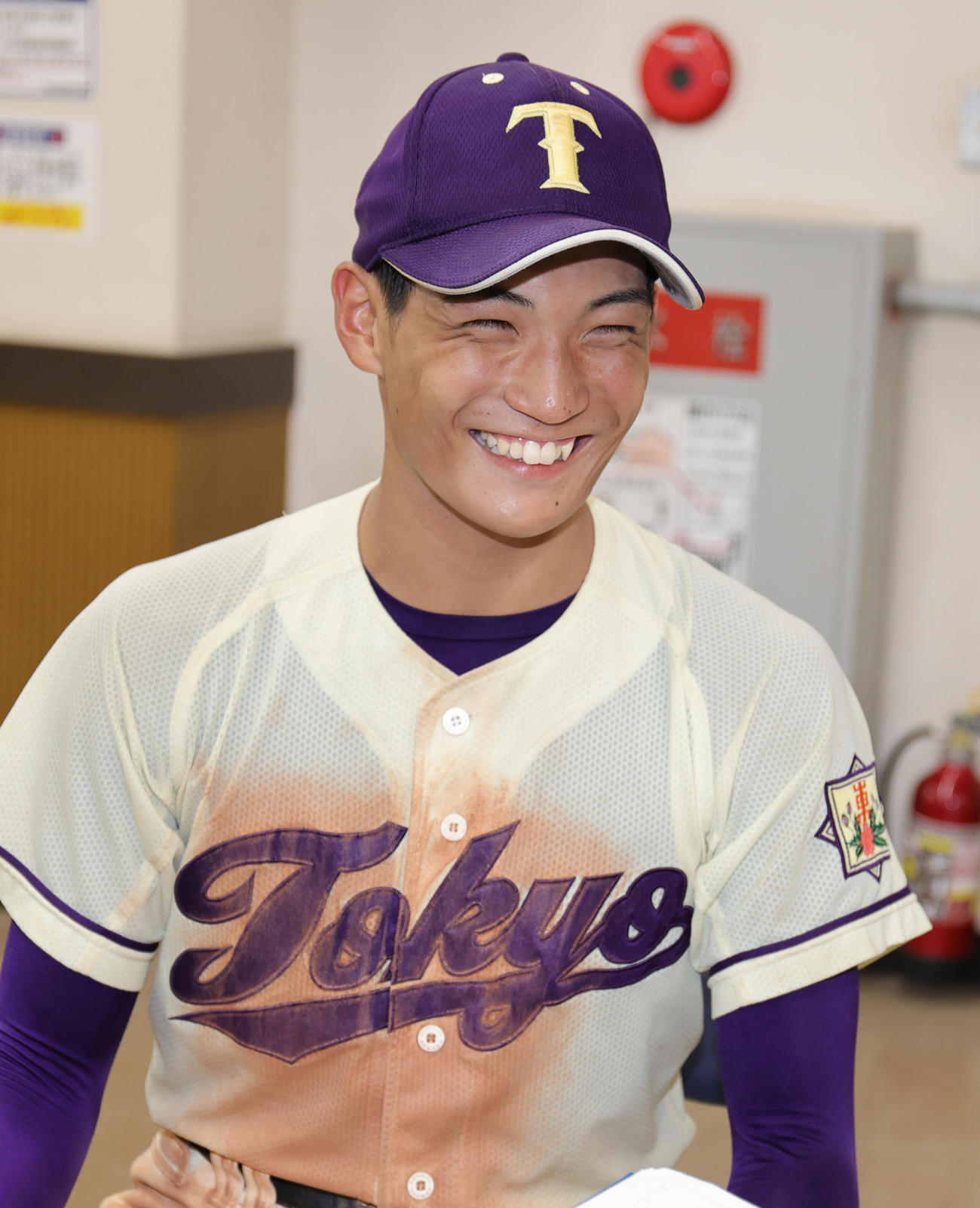7月、東東京大会の上野学園戦に勝利し笑顔の東京・井上