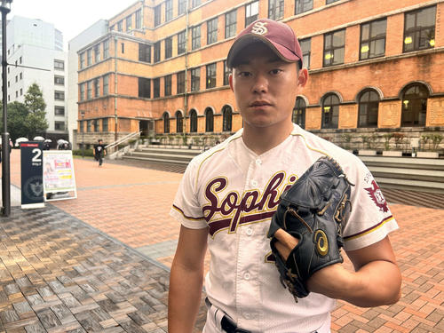 上智大学から初のNPB入りを狙う正木（撮影・平山連）